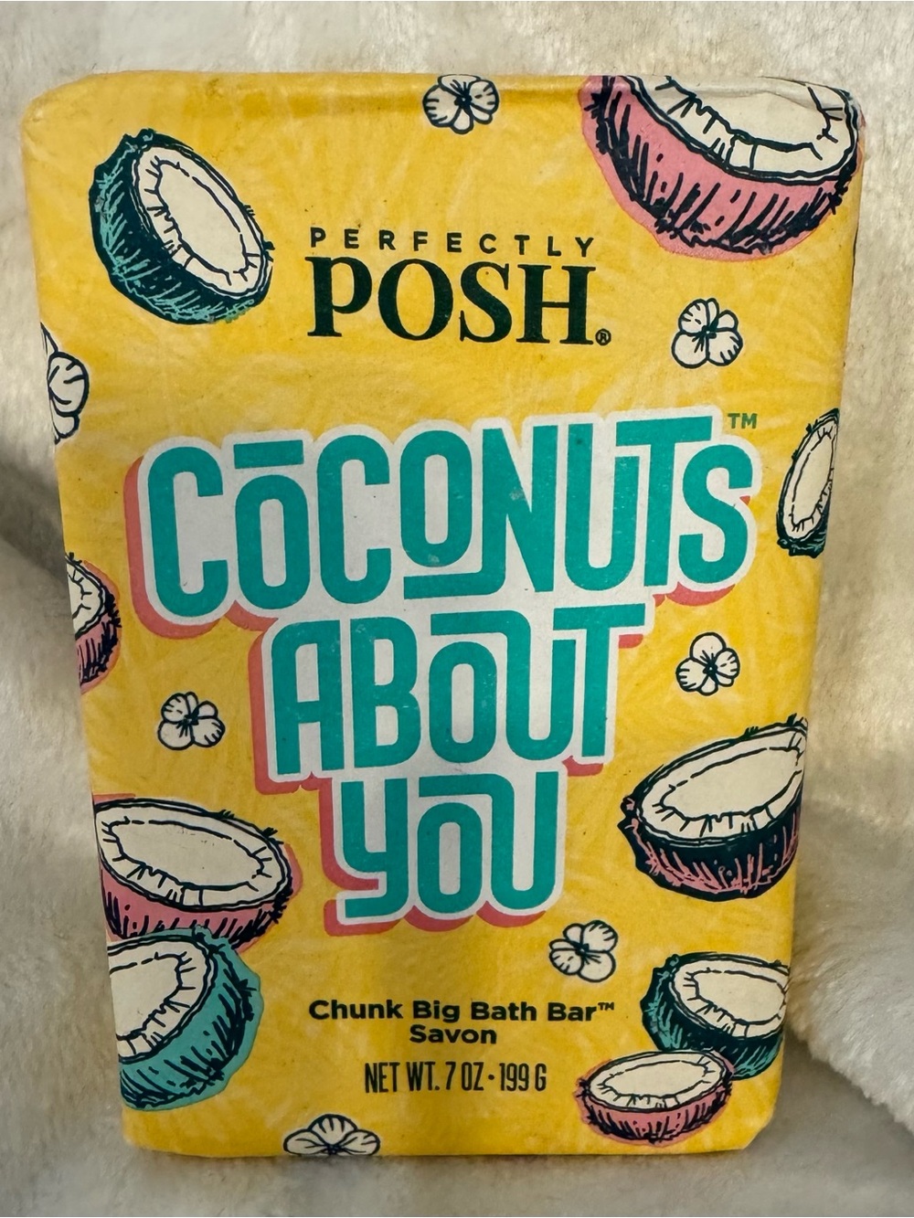 Perfectly Posh Coconuts About You Bath Bar Chunk NWT
